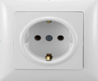 РОЗЕТКА С ЗАЗЕМЛЕНИЕМ ОДИНАРНАЯ ВНУТРЕННЯЯ 2506N