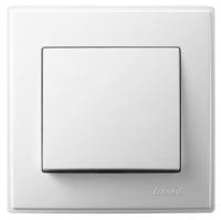 ВЫКЛЮЧАТЕЛЬ LESYA БЕЛЫЙ С БЕЛОЙ ВСТАВКОЙ