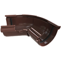 УГОЛ ЖЕЛОБА 120-145 ПВХ  КОРИЧНЕВЫЙ 1УП-8ШТ УГОЛ ЖЕЛОБА 120-145 ПВХ  КОРИЧНЕВЫЙ 1УП-8ШТ