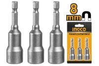 НАБОР ТОРЦЕВЫХ МАГНИТНЫХ ГОЛОВОК 3ШТ 65ММ INGCO