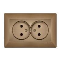 РОЗЕТКА 2-Я С/З КОРИЧНЕВЫЙ АНУРА