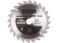ДИСК STAYER OPTILINE 150*20ММ 24Т ПО ДЕРЕВУ ДИСК STAYER OPTILINE 150*20ММ 24Т ПО ДЕРЕВУ