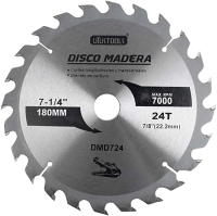 Диск пильный по дереву UYUSTOOLS DMD724, 180х22,2 мм, 24Т Диск пильный по дереву UYUSTOOLS DMD724, 180х22,2 мм, 24Т