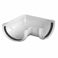 УГОЛ ЖЕЛОБА 90 ПВХ  БЕЛЫЙ 1УП-8ШТ УГОЛ ЖЕЛОБА 90 ПВХ  БЕЛЫЙ 1УП-8ШТ