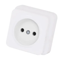 БЕЛАЯ РОЗЕТКА БЕЗ ЗАЗЕМЛЕНИЯ PONY