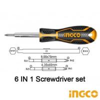 ОТВЕРТКА КОМБИНИРОВАННАЯ INGCO 6В1 ОТВЕРТКА КОМБИНИРОВАННАЯ INGCO 6В1