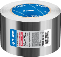 АЛЮМИНИЕВАЯ ЛЕНТА ЗУБР PROF 12262-75-50 ДО 120ГР, 60МКМ*75ММ*50М АЛЮМИНИЕВАЯ ЛЕНТА ЗУБР PROF 12262-75-50 ДО 120ГР, 60МКМ*75ММ*50М