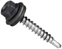 КРОВЕЛЬНЫЙ ШУРУП ШЕСТИГРАННАЯ С ШАЙБОЙ РЕЗИН П. НАКОНЕЧНИК СВЕРЛО 4,8*70