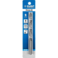 СВЕРЛО 9,0*125ММ ПО МЕТАЛЛУ ЗУБР ПРОФ СТАЛЬ Р6М5 В-КЛАСС СВЕРЛО 9,0*125ММ ПО МЕТАЛЛУ ЗУБР ПРОФ СТАЛЬ Р6М5 В-КЛАСС