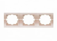 РАМКА DERIY 3-АЯ ГОРИЗОНТАЛЬНАЯ ЖЕМЧУЖНОБЕЛЫЙ ПЕРЛАМУТР