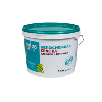 КРАСКА ДЛЯ СТЕН И ПОТОЛКОВ РАДУГА - 28 БЕЛОСНЕЖНАЯ АКРИЛОВАЯ 14 КГ КРАСКА ДЛЯ СТЕН И ПОТОЛКОВ РАДУГА - 28 БЕЛОСНЕЖНАЯ АКРИЛОВАЯ 14 КГ
