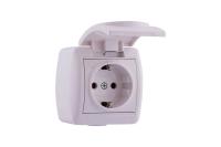 РОЗЕТКА С/З КЕРАМИКА NATA С КРЫШКОЙ БЕЛЫЙ