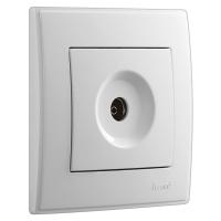 РОЗЕТКА ТВ LESYA ОКОНЕЧНАЯ БЕЛЫЙ С БЕЛОЙ ВСТАВКОЙ