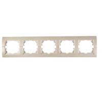 РАМКА DERIY 5-АЯ ГОРИЗОНТАЛЬНАЯ ЖЕМЧУЖНОБЕЛЫЙ ПЕРЛАМУТР