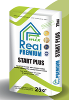 ЧИСТОВИК ПЛЮС 2В1 REAL MIX PREMIUM START PLUS ВЫРАВНИВАЮЩАЯ И ФИНИШНАЯ ШПАКЛЕВКА 25 КГ