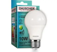 ЛАМПА LED A60 10W E27 4200K (DAUSCHER)