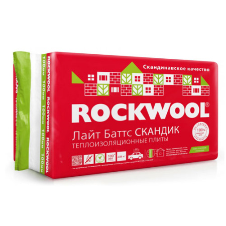 МИНПЛИТА ROCKWOOL ЛАЙТ БАТТС СКАНДИК 50*80*600