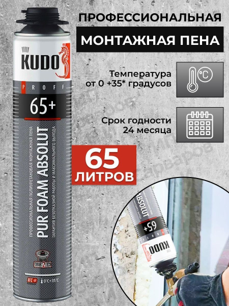 ПЕНА МОНТАЖНАЯ ПРОФЕССИОНАЛЬНАЯ ЛЕТНЯЯ PROFF 65+ ПЕНА МОНТАЖНАЯ ПРОФЕССИОНАЛЬНАЯ ЛЕТНЯЯ PROFF 65+
