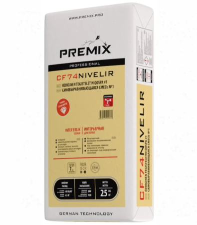 PREMIX CF 74 LEVEL 25 КГ САМОВЫРАВНИВАЮЩАЯСЯ СМЕСЬ.3 - 60 ММ