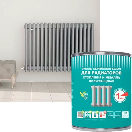 ЭМАЛЬ ДЛЯ МЕТАЛЛА И РАДИАТОРА РАДУГА 178 ПОЛУМАТОВАЯ 3КГ