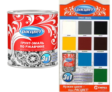ГРУНТ-ЭМАЛЬ ПО РЖАВЧИНЕ АЛКИДНАЯ РАСЦВЕТ ШОКОЛАДНАЯ 0,9КГ