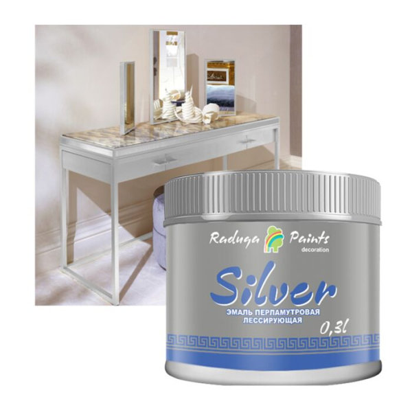 ЭМАЛЬ SILVER ДЕКОРАТИВНАЯ РАДУГА-117 ПЕРЛАМУТРОВАЯ ЛЕССИРУЮЩАЯ 0,3Л ЭМАЛЬ SILVER ДЕКОРАТИВНАЯ РАДУГА-117 ПЕРЛАМУТРОВАЯ ЛЕССИРУЮЩАЯ 0,3Л