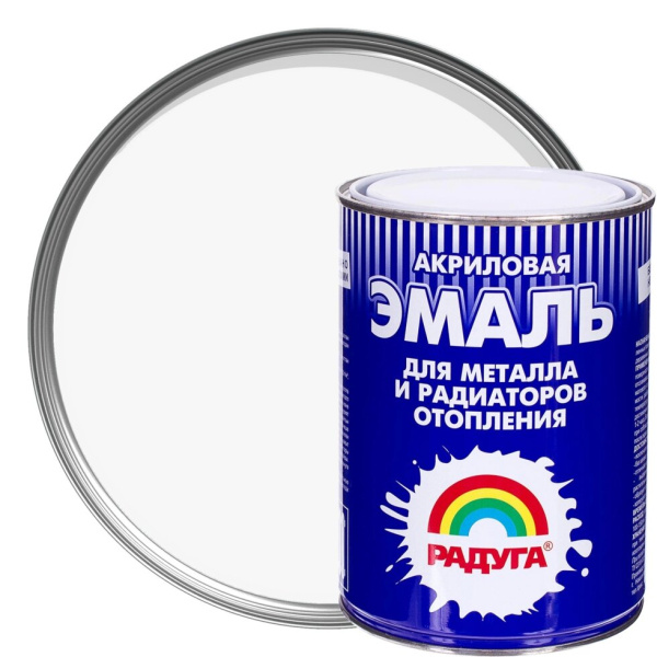 ЭМАЛЬ АКРИЛОВАЯ БЕЛАЯ ДЛЯ РАДИАТОРОВ ПОЛУГЛЯНЦЕВАЯ РАДУГА 1 КГ ЭМАЛЬ АКРИЛОВАЯ БЕЛАЯ ДЛЯ РАДИАТОРОВ ПОЛУГЛЯНЦЕВАЯ РАДУГА 1 КГ