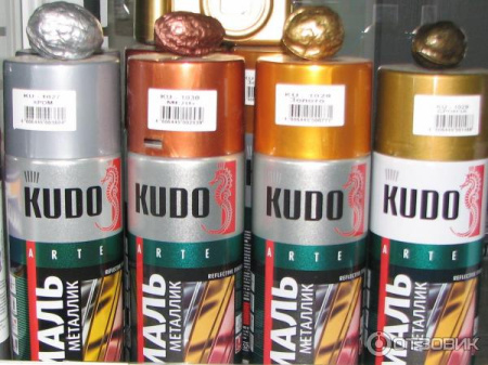 КРАСКА АЭРОЗОЛЬНАЯ KUDO ЗОЛОТО