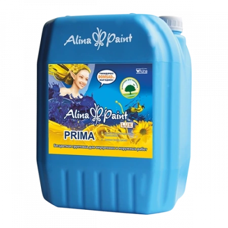 ГРУНТОВКА ALINA PAINT PRIMA 10 КГ. ( УНИВЕРСАЛЬНАЯ, МОРОЗОСТОЙКАЯ ) ЖЕЛТАЯ