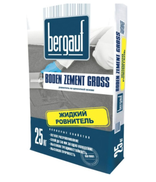 НАЛИВНОЙ ПОЛ BODEN ZEMENT GROSS BERGAUF 25 КГ