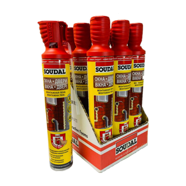 ПЕНА GENIUS GUN 12*750МЛ МОНТАЖНАЯ SOUDAL ПЕНА GENIUS GUN 12*750МЛ МОНТАЖНАЯ SOUDAL