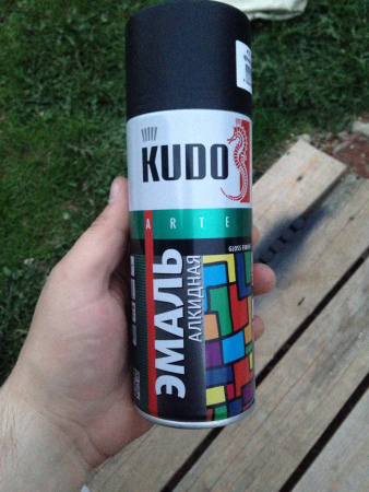 КРАСКА АЭРОЗОЛЬНАЯ KUDO ЧЕРНАЯ МАТОВАЯ