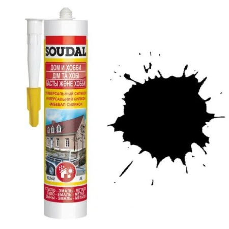 СИЛИКОН УНИВЕРСАЛЬНЫЙ ЧЕРНЫЙ 15*280 SOUDAL