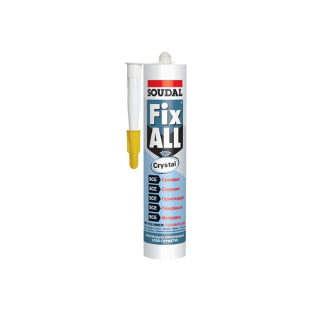 КЛЕЙ-ГЕРМЕТИК FIX-ALL CRYSTAL 12*290 ПРОЗРАЧНЫЙ УНИВ. SOUDAL